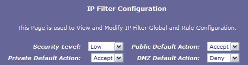 Filter config